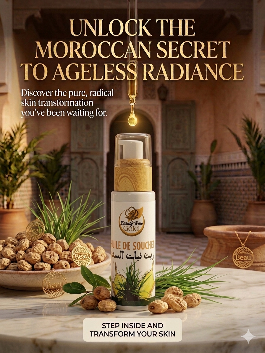 Olio di Cyperus Naturale 50ml – Segreto Marocchino per una Pelle Perfetta